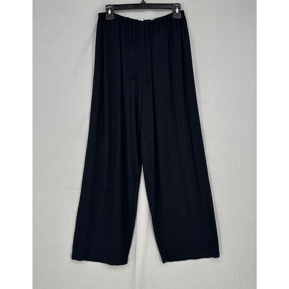 Vince Pants Womens Small Black Knit Lounge Wide Leg Jersey Minimalist Capsule